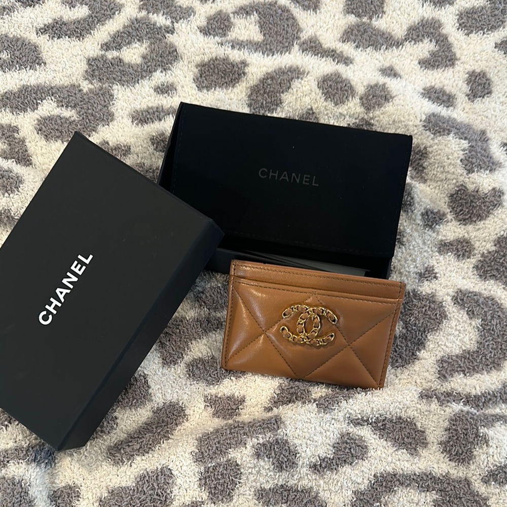 Chanel Brown Card Holder